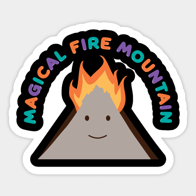 Magical Fire Mountain Sticker by Dueling Genre